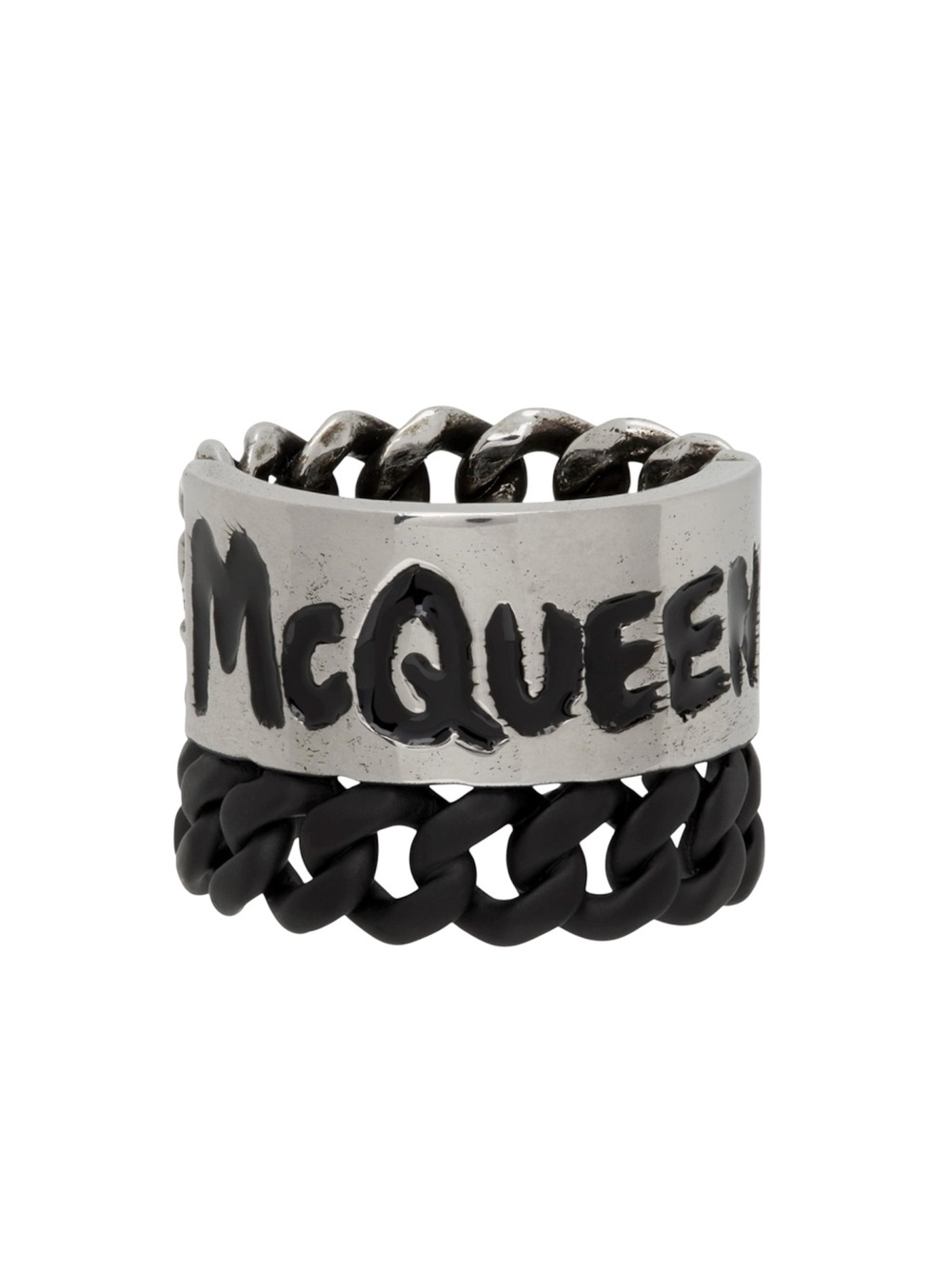 ALEXANDER MCQUEEN Men’s Graffiti Chain Ring